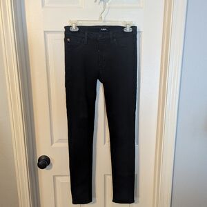 Hudson Jeans Nico Midrise Super Skinny In Black, Sz 27
